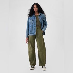 Gap Mid Rise Twill Barrel Pants, Size 16
